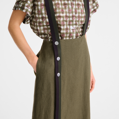 null Falda midi, alcachofa