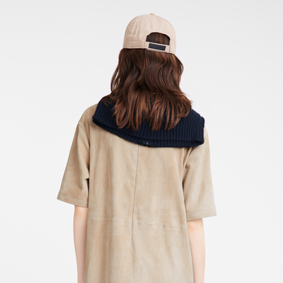 null Leather long dress, Linen