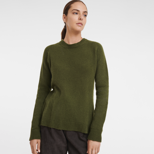 Fall-Winter 2022 Collection Round neck sweater, Khaki