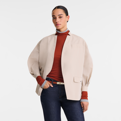 null 和服風格短身外套, 白紙色