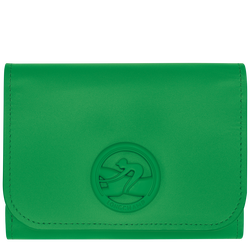 Longchamp Ladies Le Foulonne Compact Leather Wallet-Powder 30000