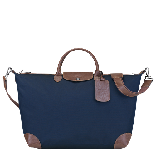 Boxford S Travel bag Blue - Recycled canvas | Longchamp US