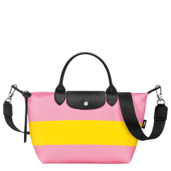 Le Pliage 系列 手提包 S , 粉紅色/黃色 - 帆布