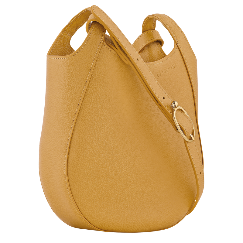 Sac bandoulière S Le Foulonné , Cuir - Muscade  - Vue 3 de 4