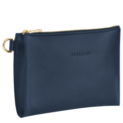 Le Foulonné Pouch , Navy - Leather