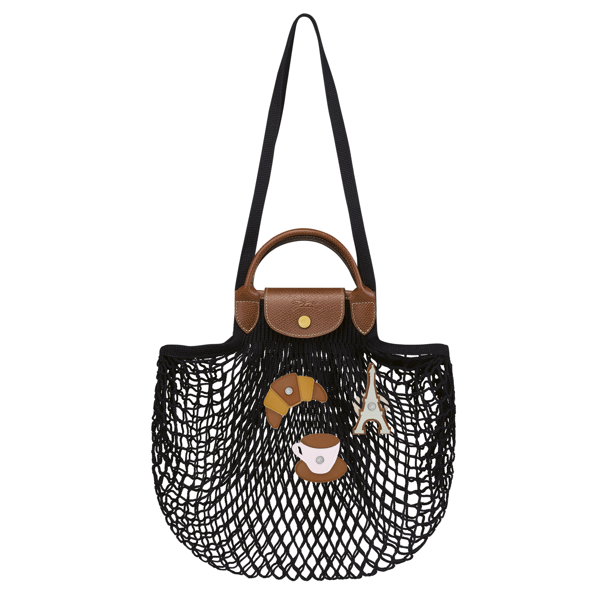 Le Pliage Filet Mesh bag L, Black