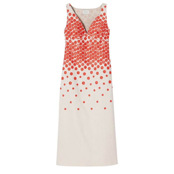 Vestido largo Colección primavera-verano 2023 Beige/Naranja  (61028POCH29T36) | Longchamp ES