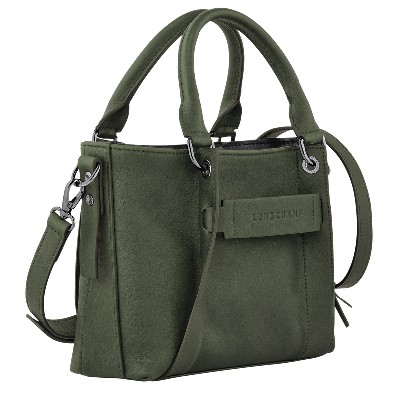 Handtasche S Longchamp 3D , Leder - Khaki  - Ansicht 3 von 5