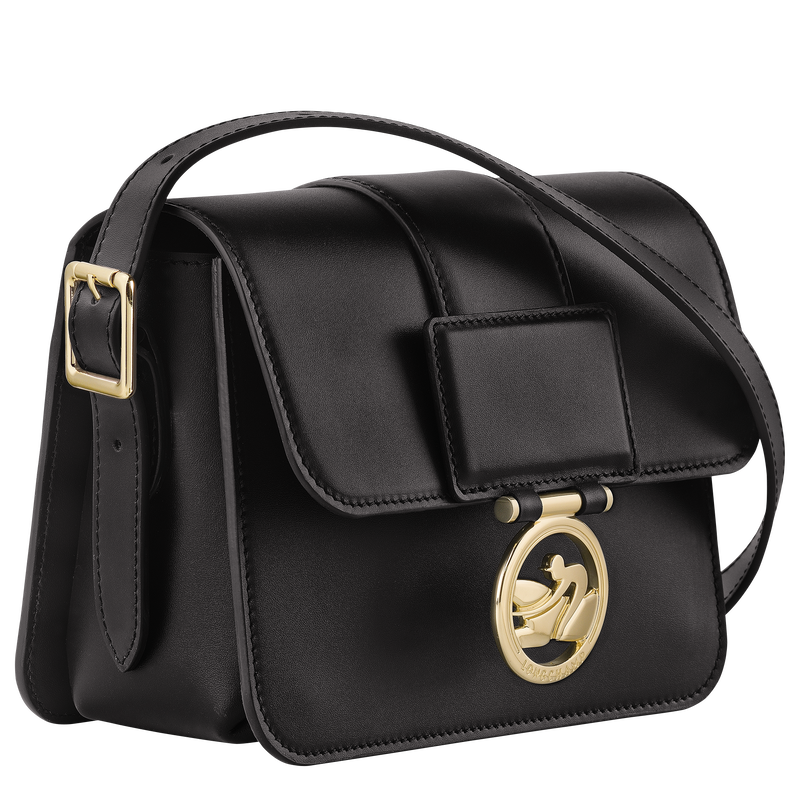 Sac bandoulière S Box-Trot , Cuir - Noir  - Vue 3 de 5