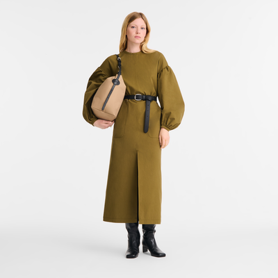 Schultertasche M Le Slouchy , Canvas - Keks