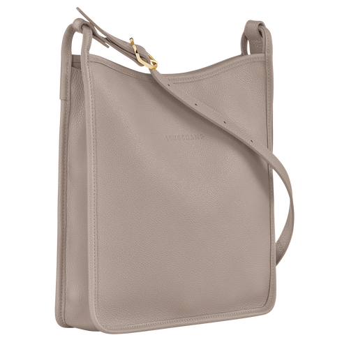 Le Foulonné M Crossbody bag , Turtledove - Leather - View 3 of  6