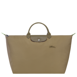 Le Pliage Green L Travel bag , Artichoke - Recycled canvas