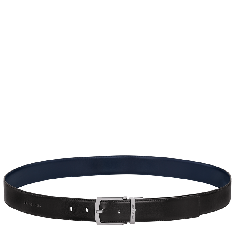 Ceinture homme Delta Box , Cuir - Noir/Marine  - Vue 1 de 4
