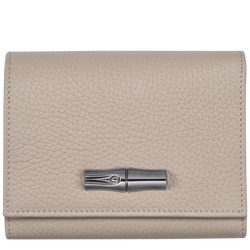 Brieftasche im Kompaktformat Roseau Essential , Leder - Hellgrau