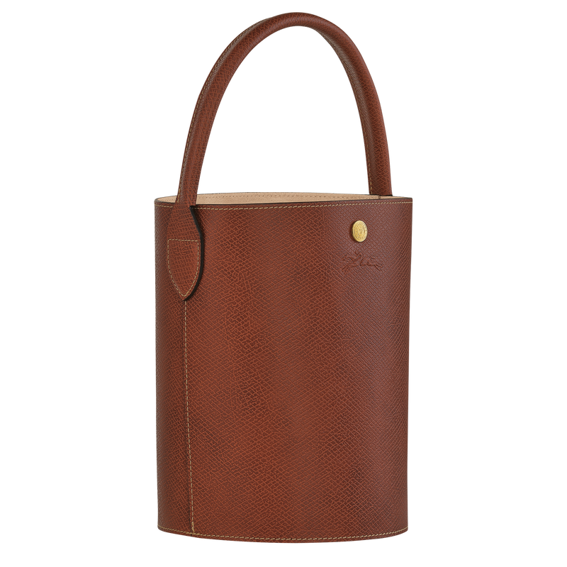 Brown leather on sale bucket purse