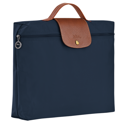 Le Pliage Original S Briefcase , Navy - Recycled canvas - View 3 of  5