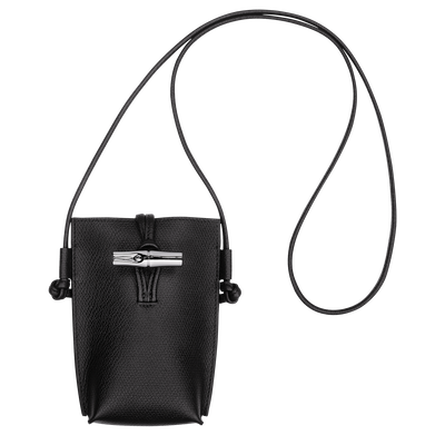 Le Roseau Phone case , Black - Leather