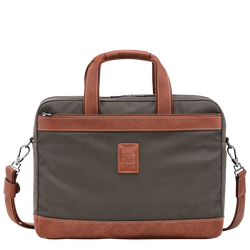 Boxford L Briefcase , Brown - Recycled canvas