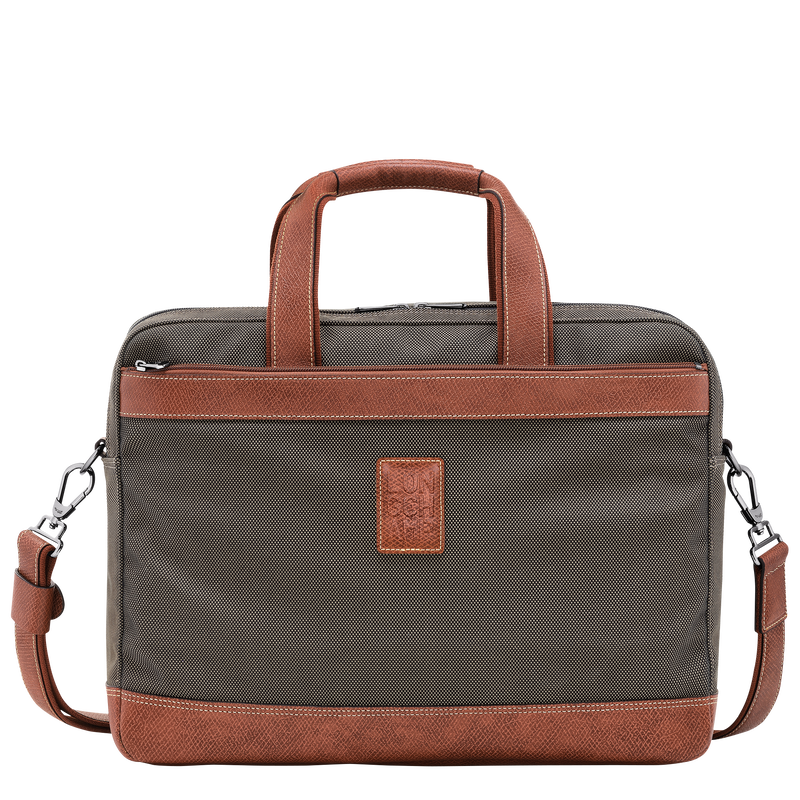 Boxford L Briefcase , Brown - Recycled canvas  - View 1 of 5