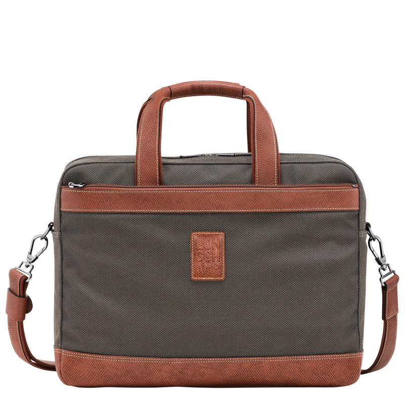 Boxford L Briefcase , Brown - Canvas  - View 1 of  5