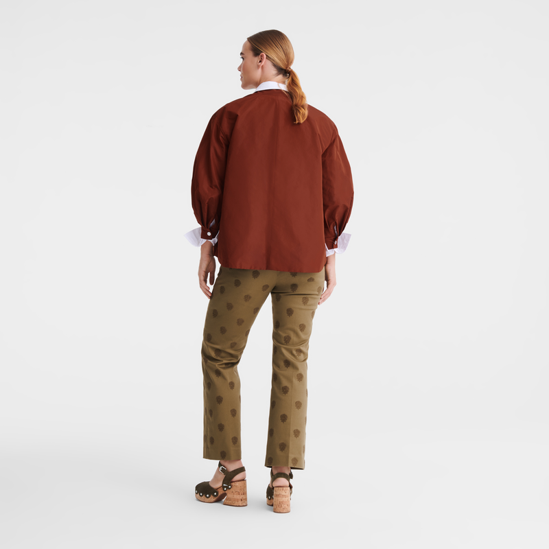 Trousers , Artichoke - Embroidered gabardine  - View 3 of 5