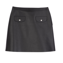 Skirt , Black - Leather