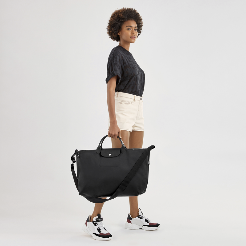 Le Pliage Energy S Travel bag , Black - Recycled canvas  - View 2 of  4
