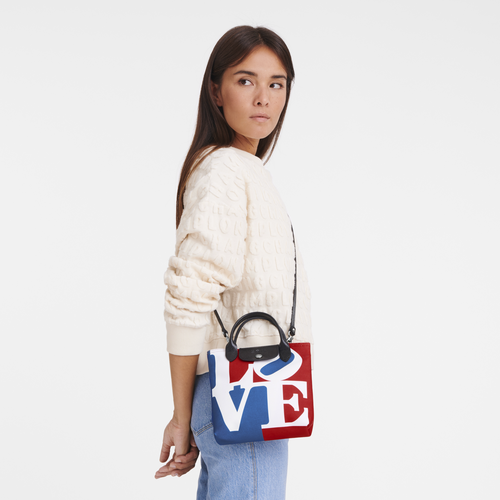 Longchamp x Robert Indiana XS Crossbody bag White Canvas