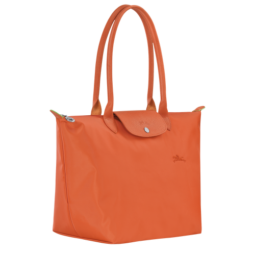 Le Pliage Green L Tote bag , Carot - Recycled canvas - View 3 of 6
