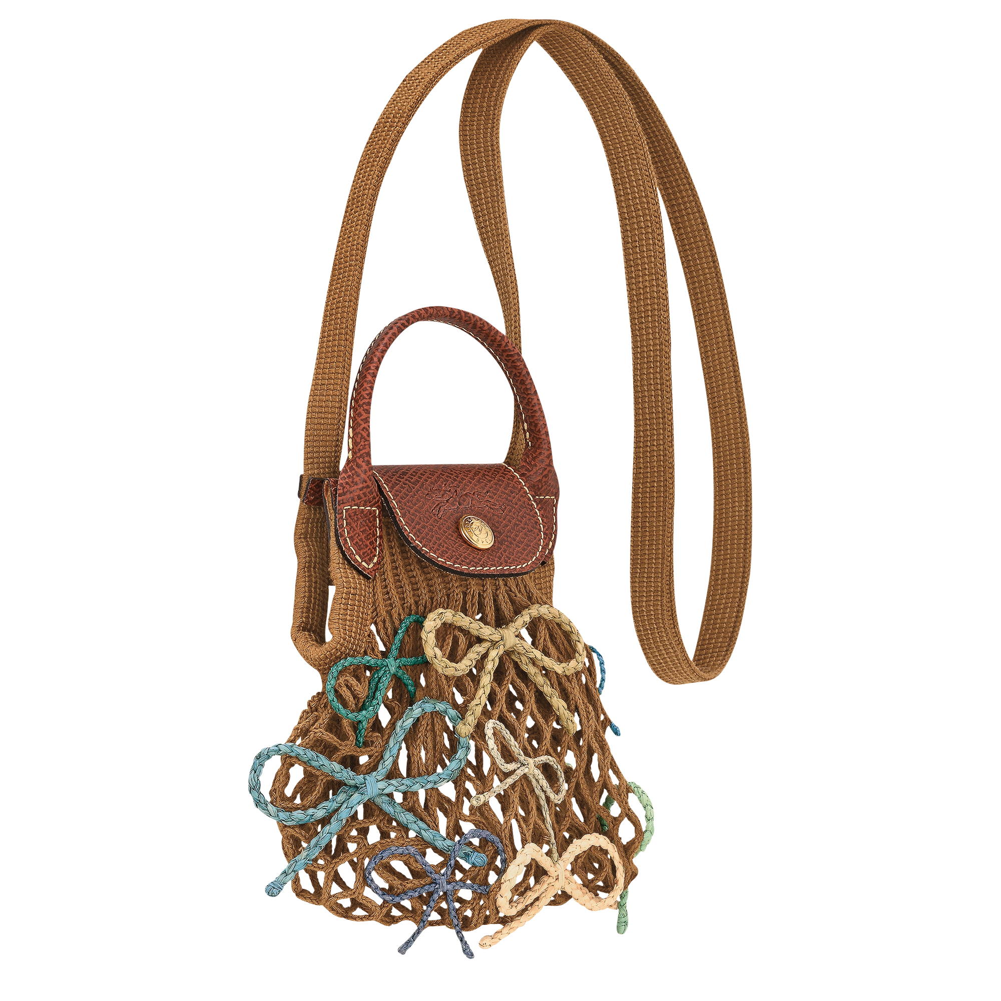 Le Pliage Collection 메시 백  XS, 토바코(황갈색)