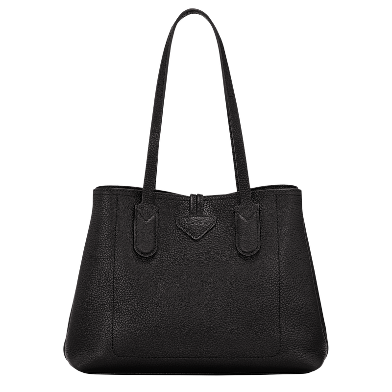 Le Roseau Essential M Tote bag , Black - Leather  - View 4 of  5