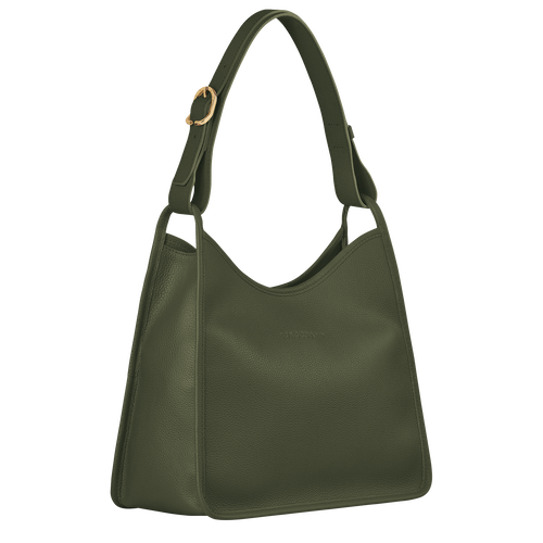 Le Foulonné M Hobo bag , Khaki - Leather - View 3 of 4