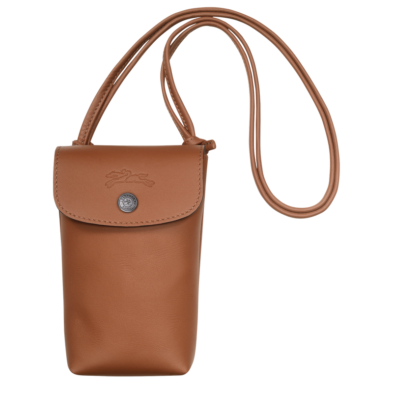 Le Pliage Xtra Telefoonhoesje met leren veter , Cognac - Leder  - Weergave 1 van  4