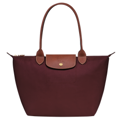 Le Pliage Original M Tote bag , Burgundy - Recycled canvas