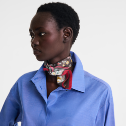Equestrian Tower Silk scarf 50 , Mocha - Silk