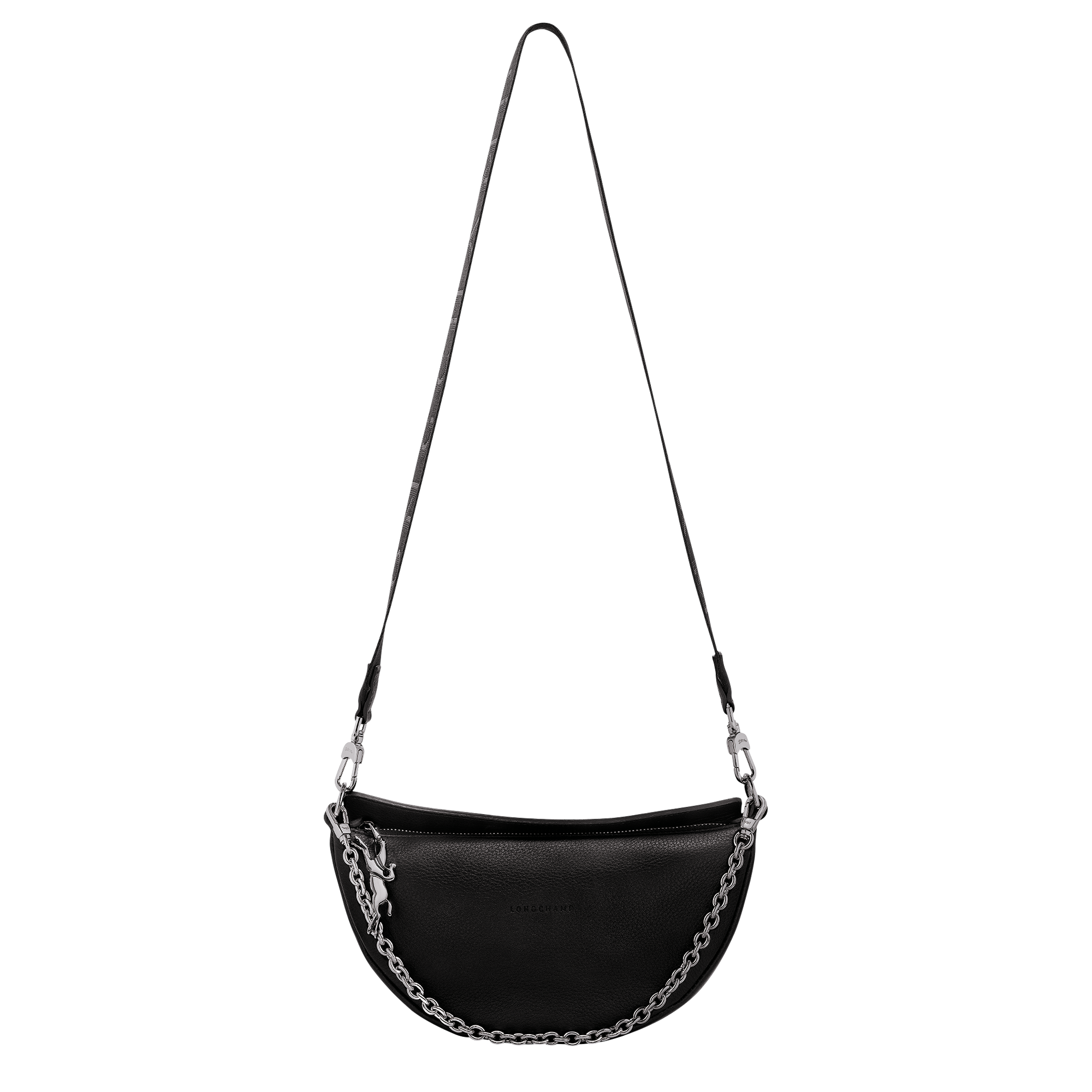 Sac bandouli?�re S Smile Cuir - Noir | Longchamp FR