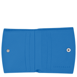 Brieftasche im Kompaktformat Roseau , Leder - Kobaltblau