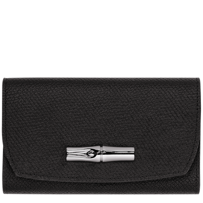 Le Roseau Brieftasche im Kompaktformat, Schwarz