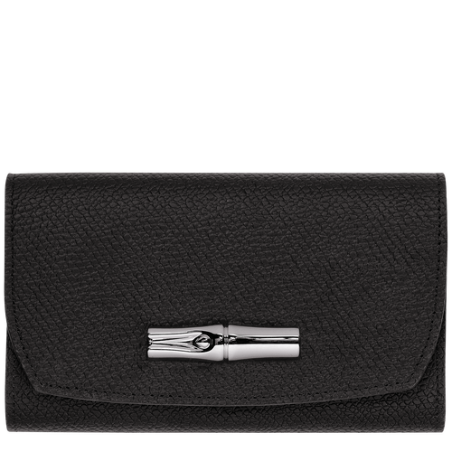 Brieftasche im Kompaktformat Le Roseau , Leder - Schwarz - Ansicht 1 von 3
