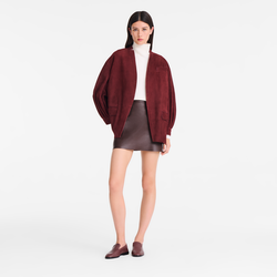 Jacket , Burgundy - Leather