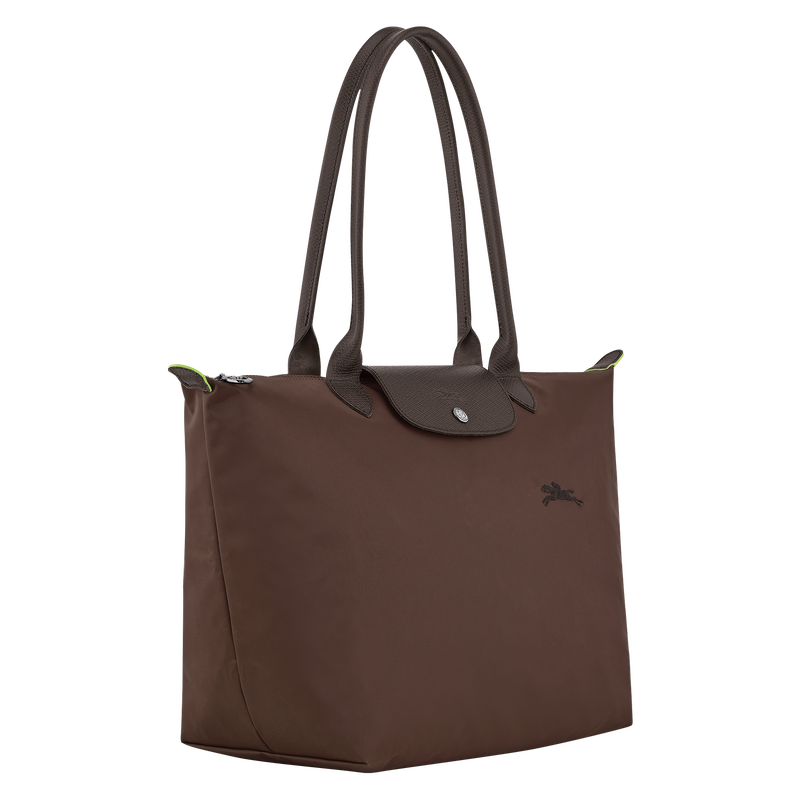 Borsa da spalla L Le Pliage Green , Tela riciclata - Moka  - View 3 of  7