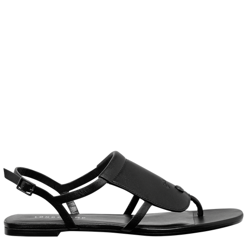 Flache Sandalen Kollektion Fruhjahr Sommer 21 Schwarz Ebenholz ser Longchamp Lu
