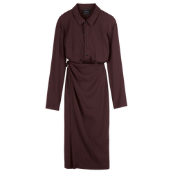 Dress , Burgundy - Crepe