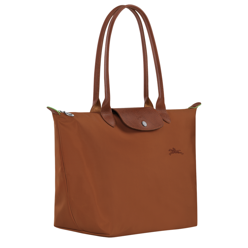 Sac cabas L Le Pliage Green , Toile recyclée - Cognac  - Vue 3 de 7