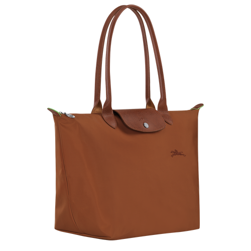 Le Pliage Green L Tote bag , Cognac - Recycled canvas - View 3 of 6