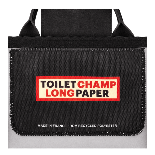 Longchamp x ToiletPaper XS Handbag , Black - Canvas - View 5 of 5