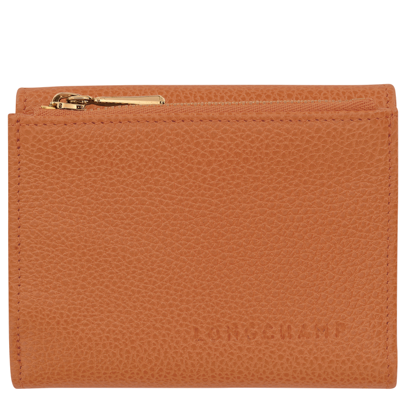 Brieftasche im Kompaktformat Le Foulonné , Leder - Bernstein  - Ansicht 1 von 3