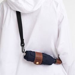 Longchamp X D'heygere Paraplu, Marineblauw