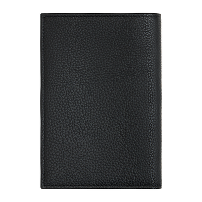 Le Foulonn&eacute; Passport cover , Black - Leather