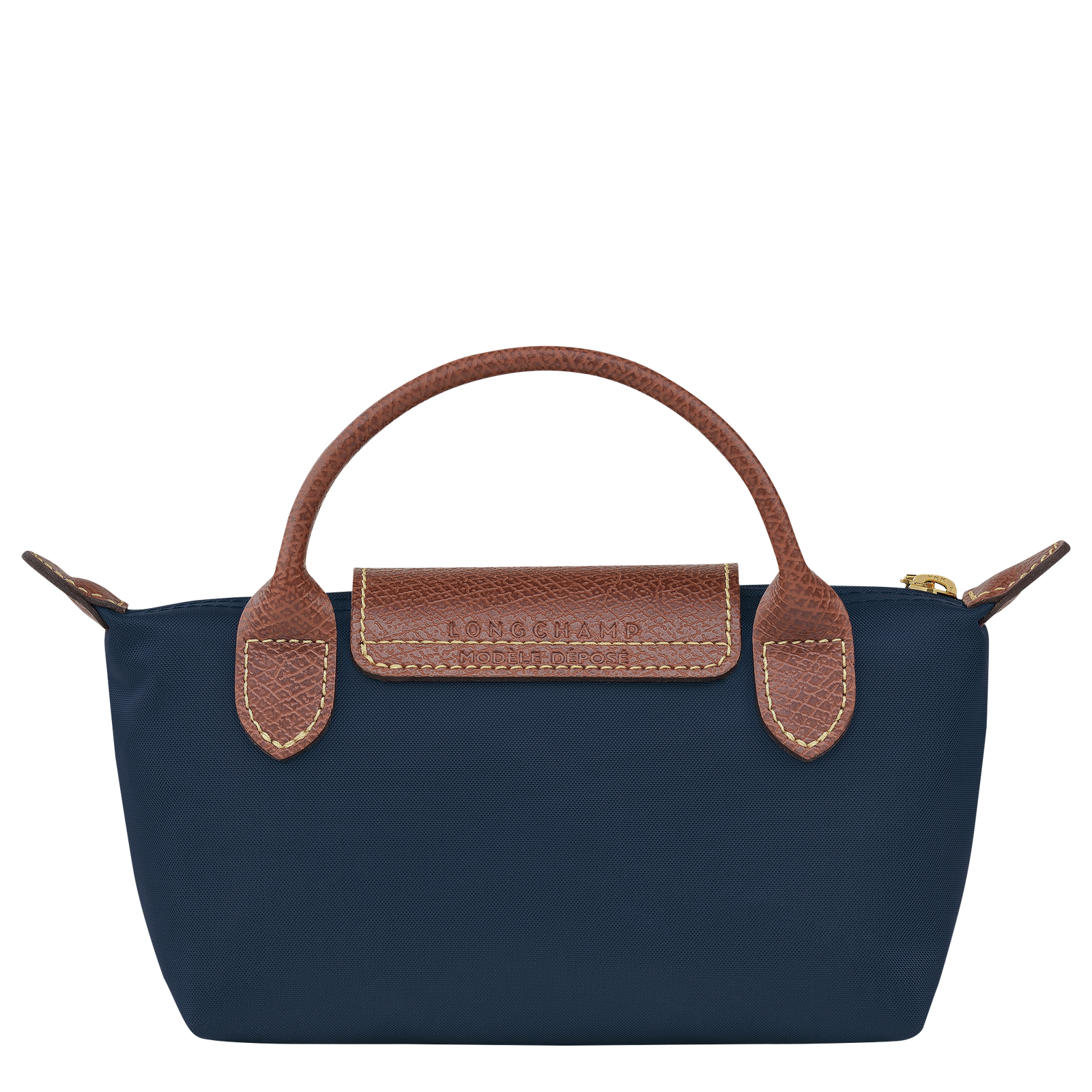 Le Pliage Original Pouch with handle Navy Recycled canvas